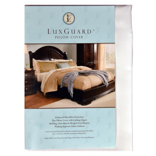 Pillow Protectors| Sleep Safe ZipCovers Queen Polyester Pillow Protector with Bed Bug Protection - UW78578