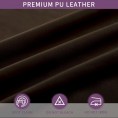Pillow Protectors| Subrtex Pu Waterproof Stretch Leather Pillow Cover (3, Chocolate) - WF44654