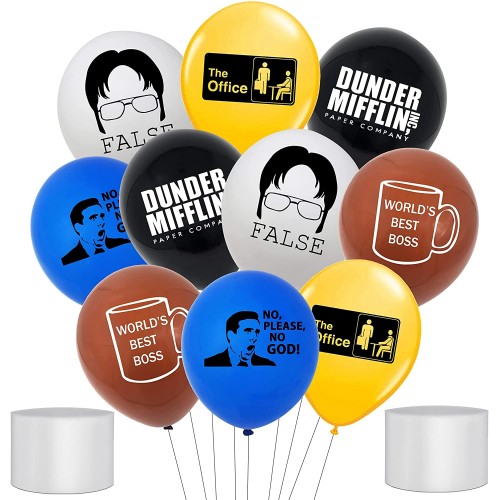 50Pcs The Office TV Show Balloons The Office Merchandise Latex Balloon IT is Your Birthday Office Decor The Office Dunder Mifflin Balloon for The Office Party Merchandise Decoration