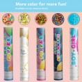 6 Pack Biodegradable Confetti Cannons Party Poppers | TUR Party Supplies | Multicolor | Launches up to 25ft | Giant 12 in | Party Poppers for Graduation Birthdays Weddings and More