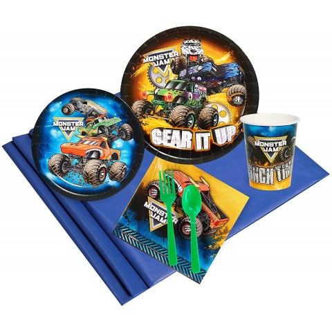 BirthdayExpress Monster Jam Party Supplies Party Pack for 24 Guests
