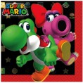 Cedar Crate Market Super Mario Party Supplies Pack for 16 Guests Includes: 16 Dessert Plates and 16 Beverage Napkins,Red Green Yellow
