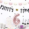 Cieovo Cute Kitten Party Supplies Set Serves 16 Guest Includes Party Plates Cups and Napkins Party Pack Perfect for Cat Themed Birthday Baby Shower Parties Decorations