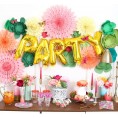 Cieovo Hawaiian Pineapple Party Supplies Serves 18 Guest Includes Party Plates Spoons Forks Cups Napkins Party Pack for Hawaiian Aloha Tropical Themed Birthday Shower Party Decorations