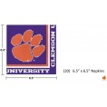 Clemson Deluxe Party Pack with Plates Napkins and Table Cover for 16 Guests
