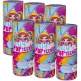 Party Popteenies – Party Pack – 6 Surprise Popper Bundle with Confetti Collectible Mini Dolls and Accessories for Ages 4 and Up Styles Vary