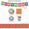 Rainbow Unicorns Party Supplies AZ-16 Pack Includes 71-Piece Set for 16 Guests Unicorn Plates Cups Napkins & Tablecloth|Girls Birthday Decorations Baby Shower Pride Flag Theme or Kids Gifts