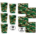 Serves 30 Complete Party Pack Camouflage Party Supplies 9" Dinner Paper Plates 7" Dessert Paper Plates 12 oz Cups 3 Ply Napkins Camouflage Themed Birthday Party Supplies