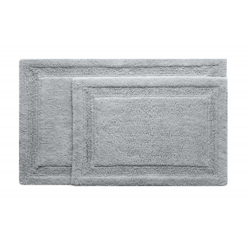 Bathroom Rugs & Mats| allen + roth 2pc Rug Set Grey 20-in x 34.5-in Grey Cotton Bath Mat Set - EF49930