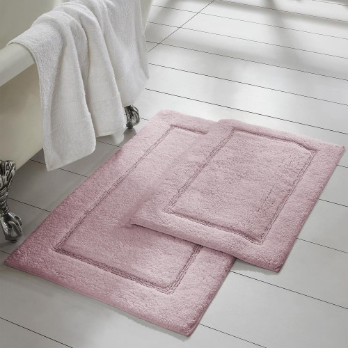 Bathroom Rugs & Mats| Amrapur Overseas 2-Pack Solid Loop With Non-Slip Backing Bath Mat Set Dusty Rose - GB65383