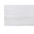 Bathroom Rugs & Mats| Better Trends Ruffle Border Bath Rug 40-in x 24-in White Cotton Bath Rug - VA71640