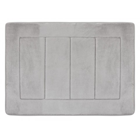 Bathroom Rugs & Mats| Everplush Activated Charcoal Coral Fleece 24-in x 17-in Silver Microfiber Memory Foam Bath Mat - FX07512
