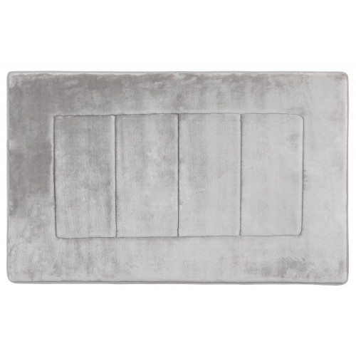 Bathroom Rugs & Mats| Everplush Activated Charcoal Coral Fleece 34-in x 21-in Silver Microfiber Memory Foam Bath Mat - RL63027