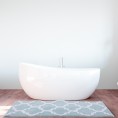 Bathroom Rugs & Mats| Madeleine Home Bath Mats 50-in x 30-in Arctic and White Cotton Bath Mat - ZQ51405