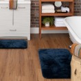 Bathroom Rugs & Mats| Mohawk Home Royal bath 24-in x 17-in Navy Nylon Bath Rug - FJ95814