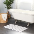 Bathroom Rugs & Mats| Origin 21 34-in x 21-in White Black Polyester Bath Mat - MV34119