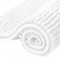 Bathroom Rugs & Mats| Subrtex Luxury Chenille 24-in x 16-in White Polyester Bath Rug - KO79694