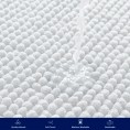 Bathroom Rugs & Mats| Subrtex Luxury Chenille 24-in x 16-in White Polyester Bath Rug - KO79694