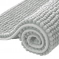 Bathroom Rugs & Mats| Subrtex Luxury Chenille 32-in x 20-in Light Gray Polyester Bath Rug - EC84543