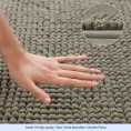 Bathroom Rugs & Mats| Subrtex Luxury Chenille 32-in x 20-in Taupe Brown Polyester Bath Rug - WG76932