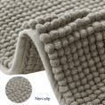 Bathroom Rugs & Mats| Subrtex Luxury Chenille 32-in x 20-in Taupe Brown Polyester Bath Rug - WG76932