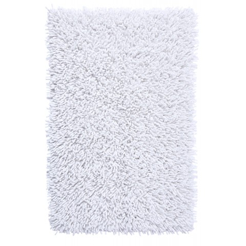 Bathroom Rugs & Mats| undefined Chenille Shaggy 34-in x 21-in White Cotton Bath Rug - EH26774
