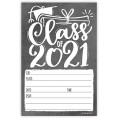 2021 Chalkboard Graduation Invitations 20 Count With Envelopes Grad Party Invites