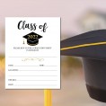 25- 2022 Gold & Black Graduation Party Invitations with Envelopes for 2022 College High School University Grad Celebration or Announcement- Invite Cards Fill In Style- Party Decorations Supplies