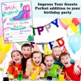 Birthday Party Invitation Cards Outdoor Inflatable Party Celebration Splish Splash Water Slide Bash，Party Supplies Favors 20 Cards With 20 Envelopes – swim03