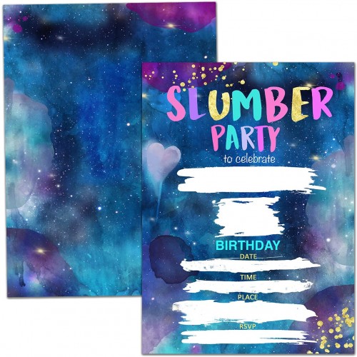 Slumber Party Invitation Cards Pajamas Birthday Party Invitation Kids Party Celebration 20 Cards With 20 Envelopes – shuiyi01