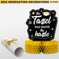 2022 Graduation Decorations Class of 2022 4-Pack Graduation Table Centerpiece Decorations Double Sided Class of 2022 Graduation Party Decorations 12” Gold Graduation Party Decorations 2022