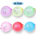 30 Pack Dinosaur Punch Balloons,18 inch Strong Balloon with Rubber Band Handles,6 Styles for Daily Games Classroom Decoration,Birthday Party Favors for Kids