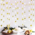 40Ft Gold and White Peace Doves Olive Leaf Cross Paper Garland Streamer for Spring Wedding Bridal Baby Shower Birthday Engagement First Holy Communion Religious Christian Baptism Tea Party Decorations