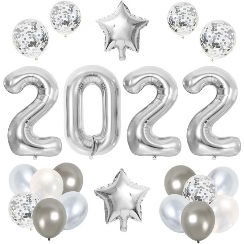 42 Inch 2022 Foil Balloons Gold Silver Number Balloons for new years 2022 Decorations Graduation Party Supplies 2022 New Years Eve Party Supplies 2022 nye,Rose Gold 2022 Balloons Graduation Decor