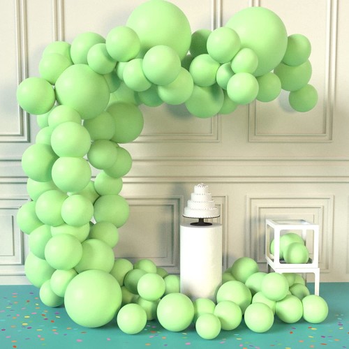 AMS Green Balloons 100PC 12" Latex Balloon Party Garland Arch Balloons for Birthday Wedding Baby Shower Decoration 12" Green