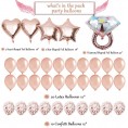 Bachelorette Party Supplies Rose Gold Bachelorette Party Decorations Pack Including 2 Bridal Shower Banners a 15 Tissue Tassels Garland 6 Pom Poms 20 Latex Balloons 10 Rose Gold Confetti Balloons 5 Great Foil Balloons Dots Garland 2 Rose Gold Ribbons Perf