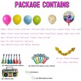 Back to 90S 80S Theme Party Balloons Backdrop Decorations， Party Supplies Mylar Balloon Radio Guitar Microphone Disco Ball Colorful Balloons for Back to 90S 80S Party for Birthday Decorations