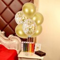 Balloons Stand Kit Table Decorations,2 Set with 14 Sticks 14 Cups 2 Base 16 Gold Balloons for Christmas Wedding Graduation 30th 40th 50th 60th 70th 80th 90th 100th birthday table decorations