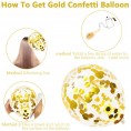 Black Gold Crown Balloon Stand Kit For Table 2 Set with 2 Gold Crown Balloons 9 Gold Confetti 4 Black Marble Balloons Great for Bachelorette Wedding Baby Shower Queen Birthday Party Decorations