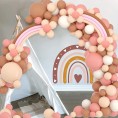 Boho Balloon Garland Blush Nude Dusty Pink Brown White Sand Long Twisting Balloons Arch Kit for Baby Shower Rainbow Birthday Party Decorations