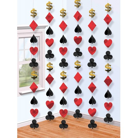Casino Party Hanging Decoration | Pack of 6