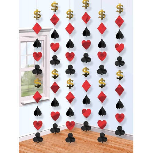 Casino Party Hanging Decoration | Pack of 6