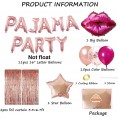 Geloar Pajama Party Decorations,Pajama Party Balloons for Girls PJ Mask Themed Banner for Pajama Slumber Sleepover SPA Spahhh Birtday Bday Bridal Hen Adult Party Supplies Kit Rose Gold PAJAMA