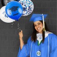 Graduation 2022 Decorations Balloons Set 12 Inch Black Blue Confetti Graduation Balloon with "Happy Graduation" "You Did It" and "Congrats Grad" for High School College Graduation Party Supplies 42 Pack