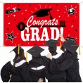 Graduation Party Decorations 2022 Red and Black Large Fabric Congrats Grad Banner for Party Supplies 45X78 Inches Class of 2022 Graduation Decorations for Any Schools and Grades