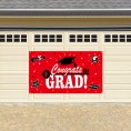 Graduation Party Decorations 2022 Red and Black Large Fabric Congrats Grad Banner for Party Supplies 45X78 Inches Class of 2022 Graduation Decorations for Any Schools and Grades