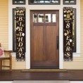 Happy Birthday Cheers to 8 Years Black Gold Yard Sign Door Banner 8th Birthday Decorations Party Supplies