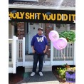 Holy Shit You Did It Large Banner 2021 Graduate Banner Black Funny Graduation Lawn Sign Porch Sign Graduation Party Decorations Indoor Outdoor Backdrop 8.9 x 1.6 Feet