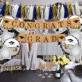 Meiduo Graduation Party Supplies 2021 Congrats Grad Banner Class of 2021 Party Decorations Graduation Foil Balloons Tissue Tassel Garland for college High School Porch Sign Party