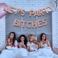 Rose Gold Let's Party B-tches Banner Girls Night Decorations for Adults Bachelorette Party Birthday Game Night Lingerie Party Pajama Pink Ladies Night & Divorce Party Decorations for Women